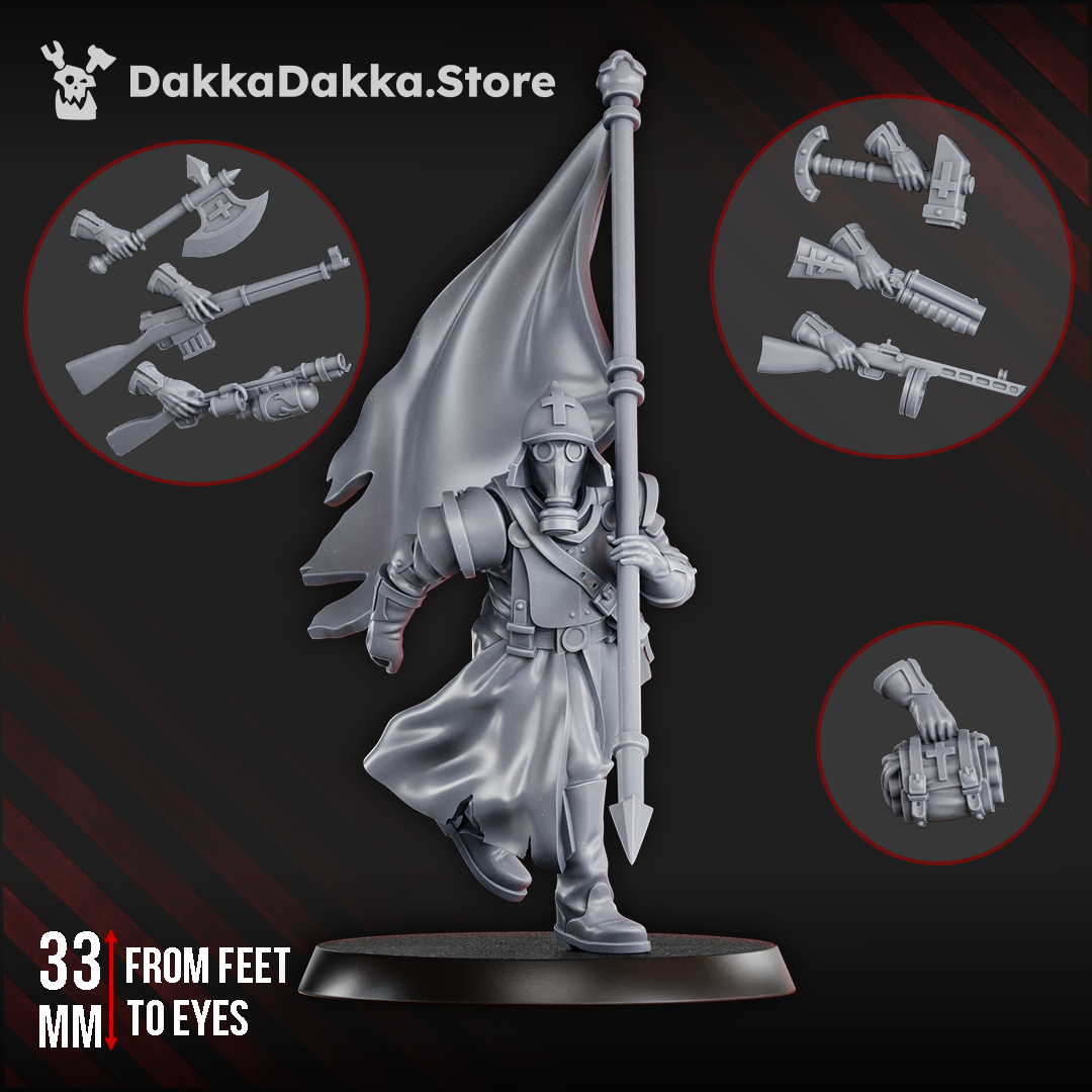 Standard Bearer - Steel Union / New Antioch Proxy by Dakka Dakka - Trench Crusade Proxies