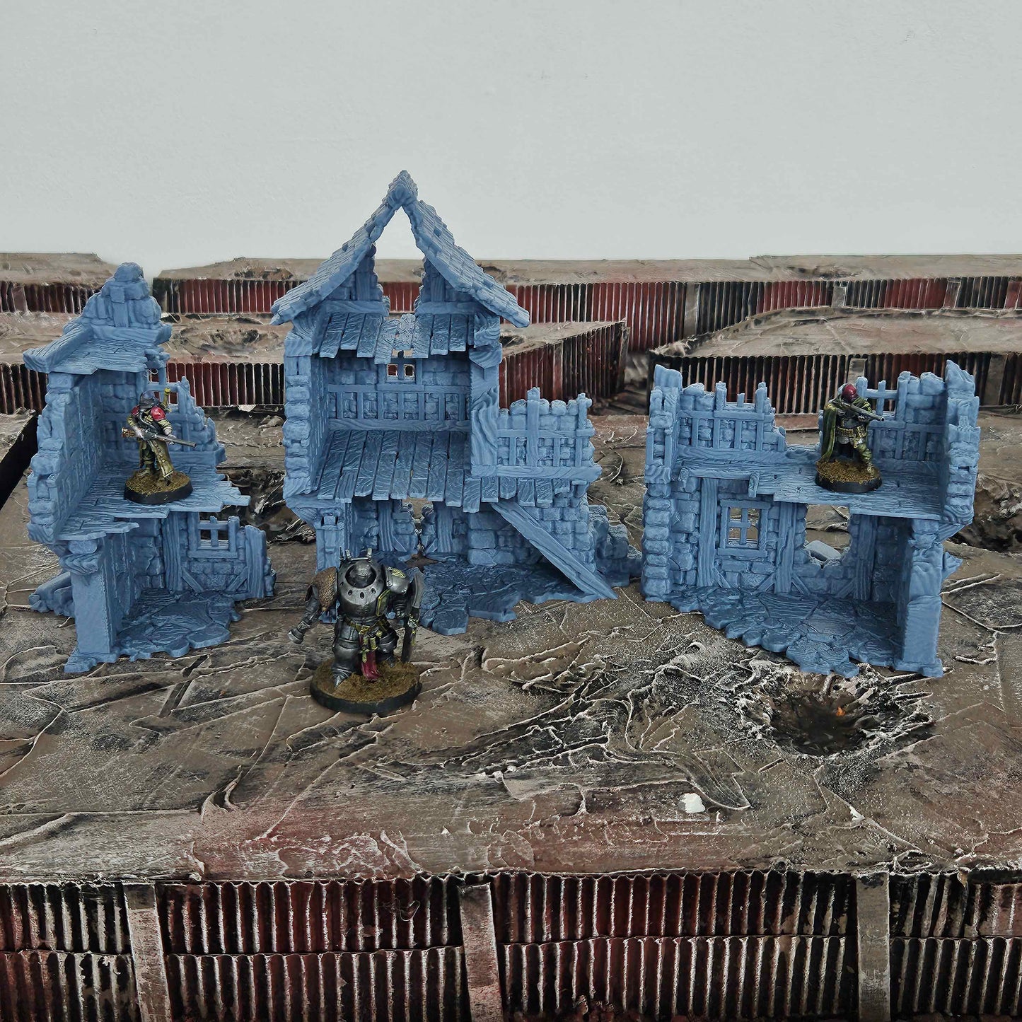 Ruined Townhouse – FDM Scenery - Wargaming Scenery / Terrain - Tabletop Trench War - 28/32mm