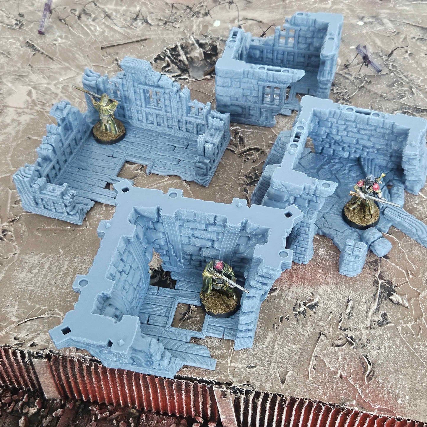 Large Ruined Tower – Wargaming Scenery / Terrain - Tabletop Trench War (28/32mm)