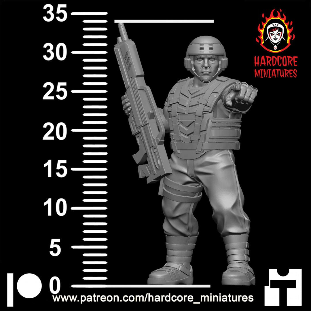 5 x Mobile Infantry of the Starship Troopers | Hardcore Miniatures