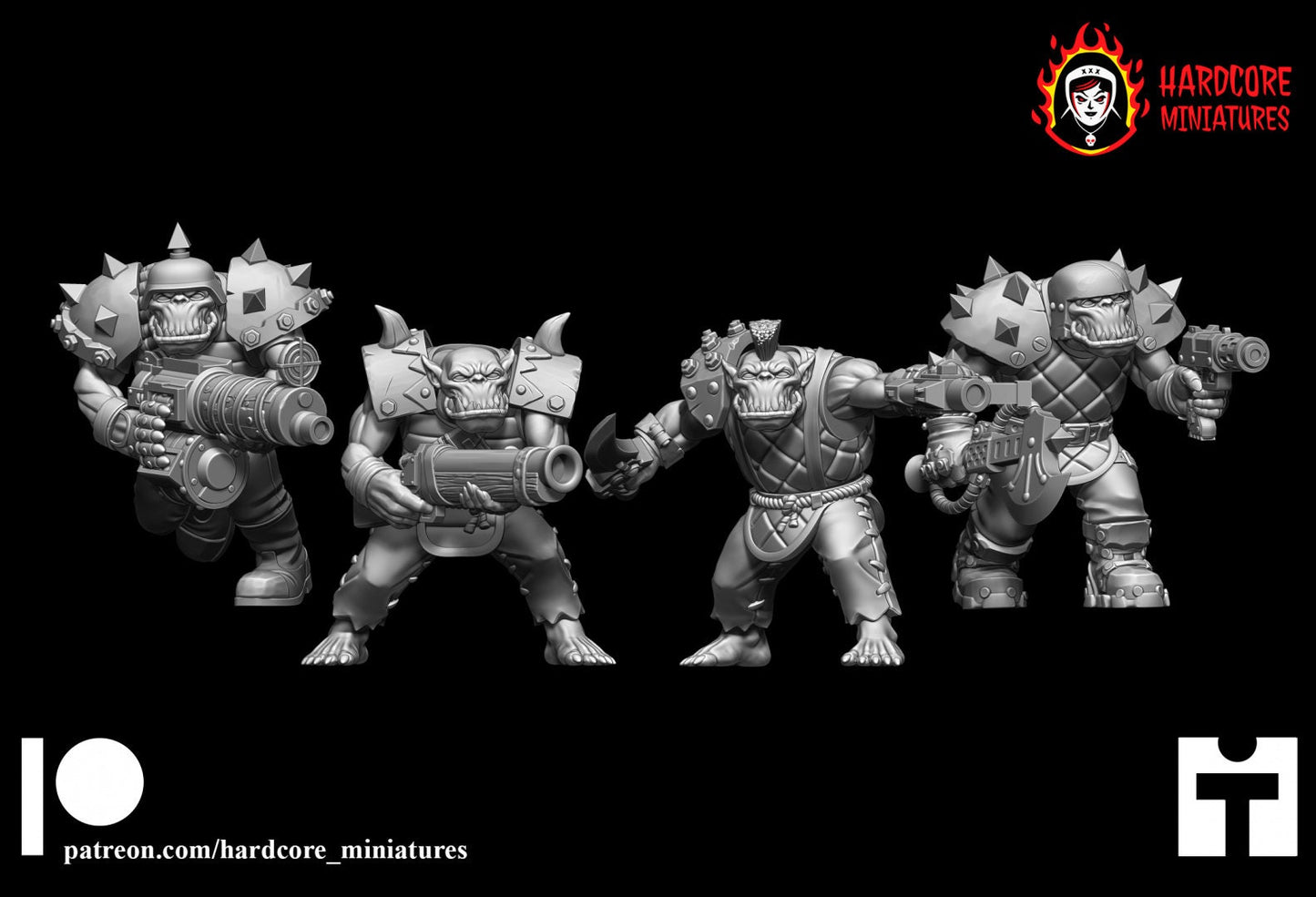 12 x Space Orks Retro Boyz - Modular - Hardcore Miniatures