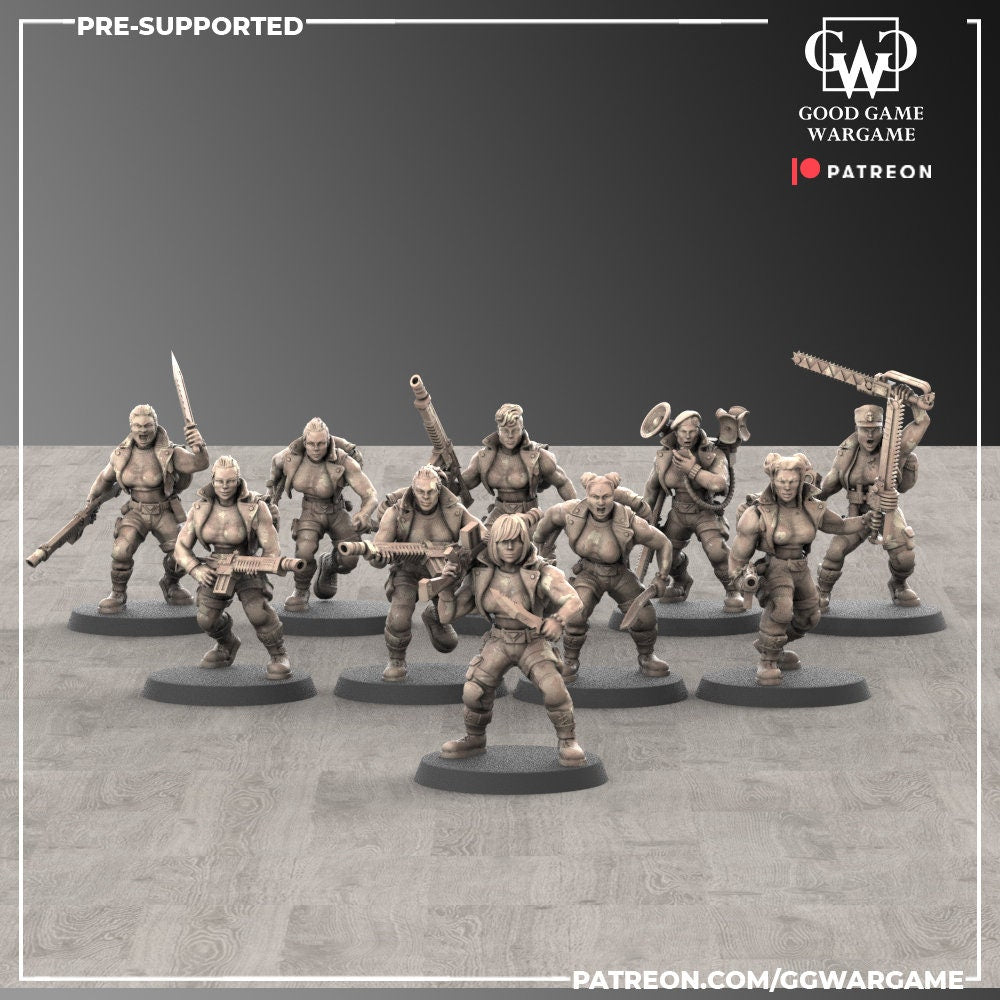 10 x Female Jungle Warriors of the Imperial Division Guard