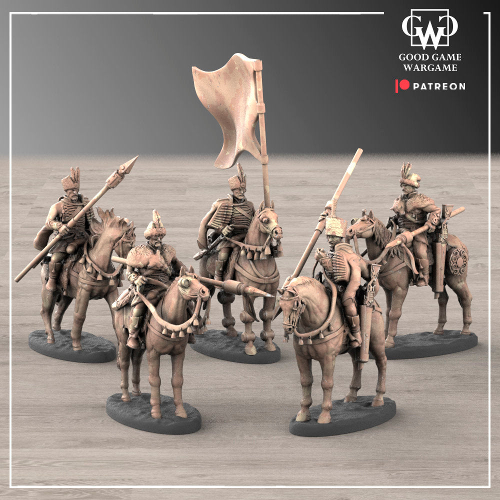 5 x Calvary Riders Rough - Imperial Cavalry Motorcycle Guard Division - Hussars
