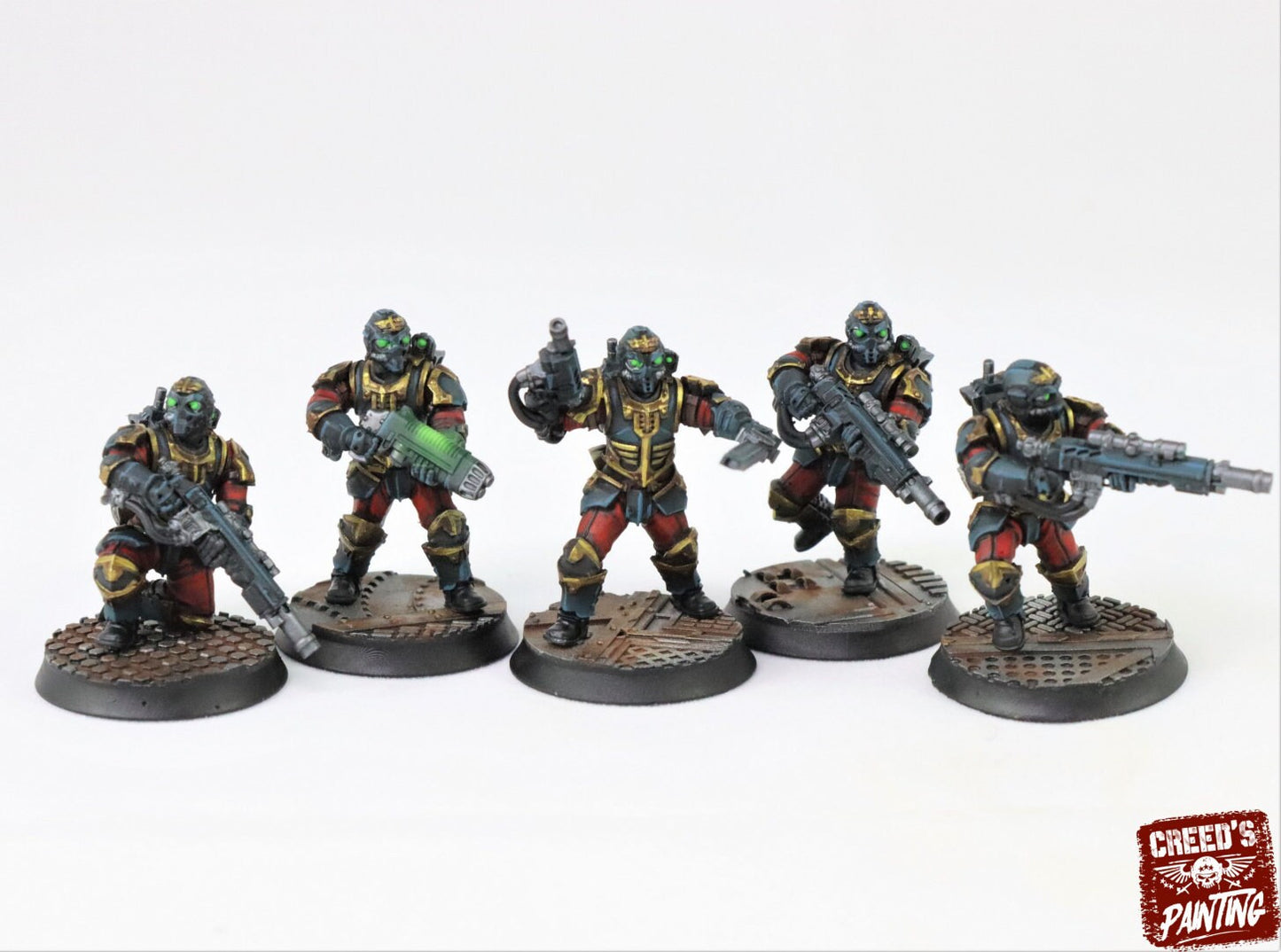 5 x Rundsgaard Shock Squad - Heavy Infantry of the Imperial Regiment Mechanicus Guard Militarum Astra