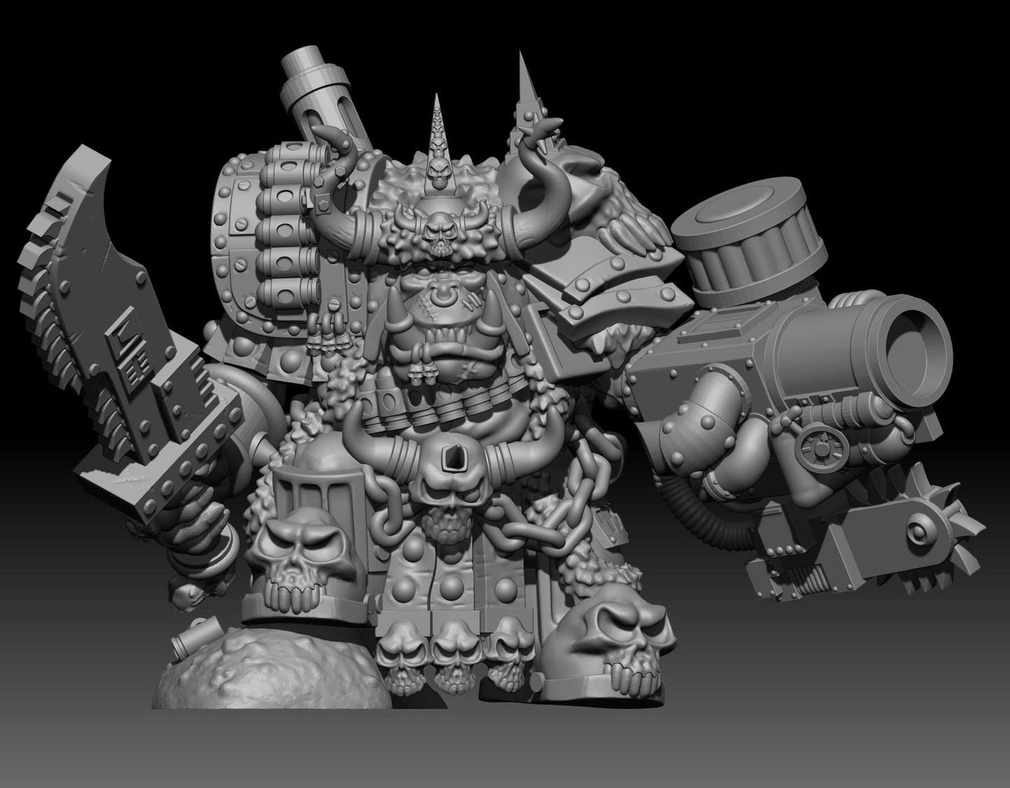 The Prophet Ghaz- Orc Warboss - Sci-Fi Orks - Trollett Orc Ork Boy Model