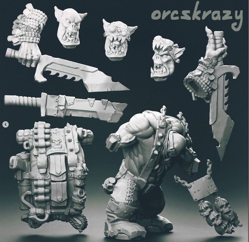 Solder Ork Ninja Snagga - OrksCrazy - Orkaz Orcs Gobbo