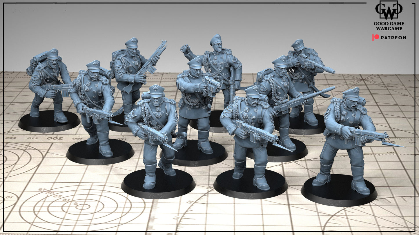 10 x Assembled Steel guard of the Imperial Division
