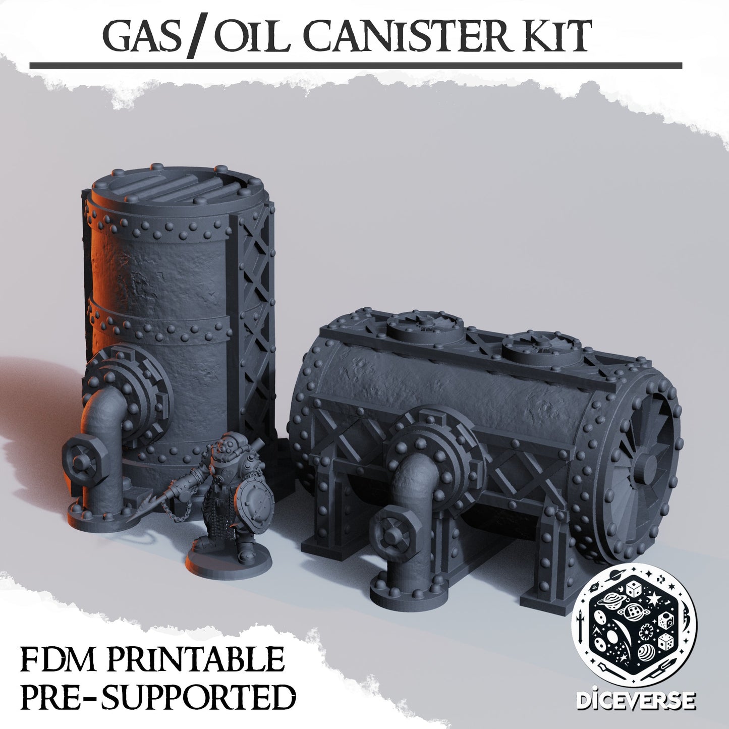 Gas / Oil Canister Kit - Trench Crusade Terrain - Diceverse
