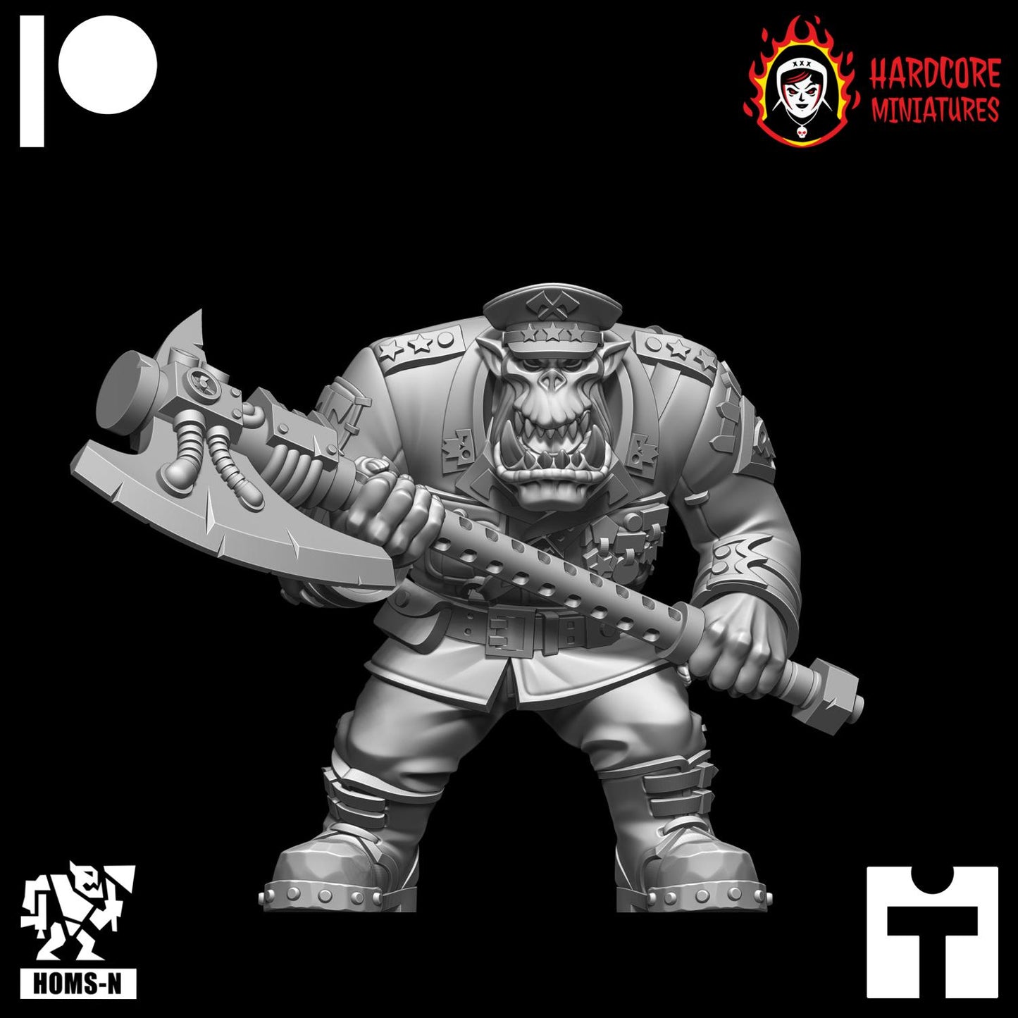Brit Orcs Noble Officer - Hardcore Miniatures - Modular Ork Boyz