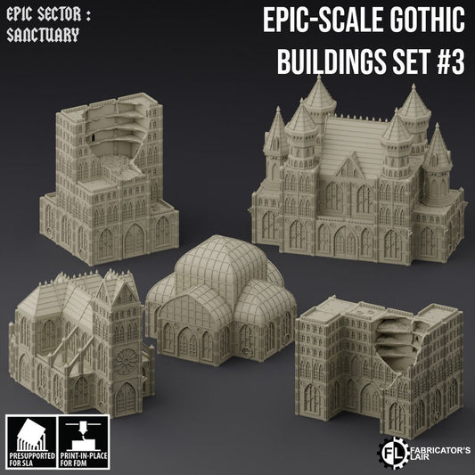 Ruined City Large Building Scatter Terrain - Epic Scale - Imperialis Legions - Titanicus