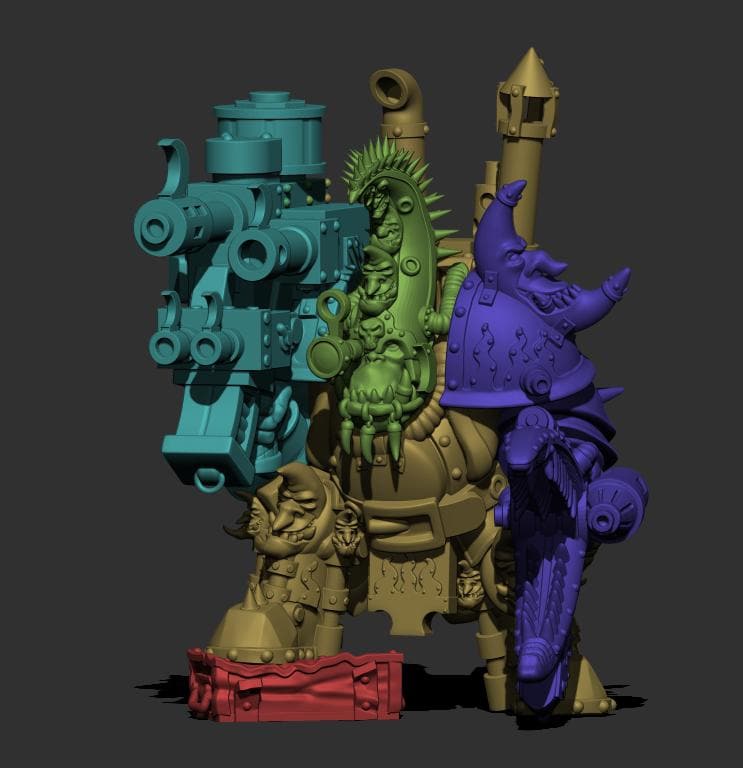 Nazdread - Orc Warboss - Sci-Fi Orks - Trollett Orc Ork Boy Model