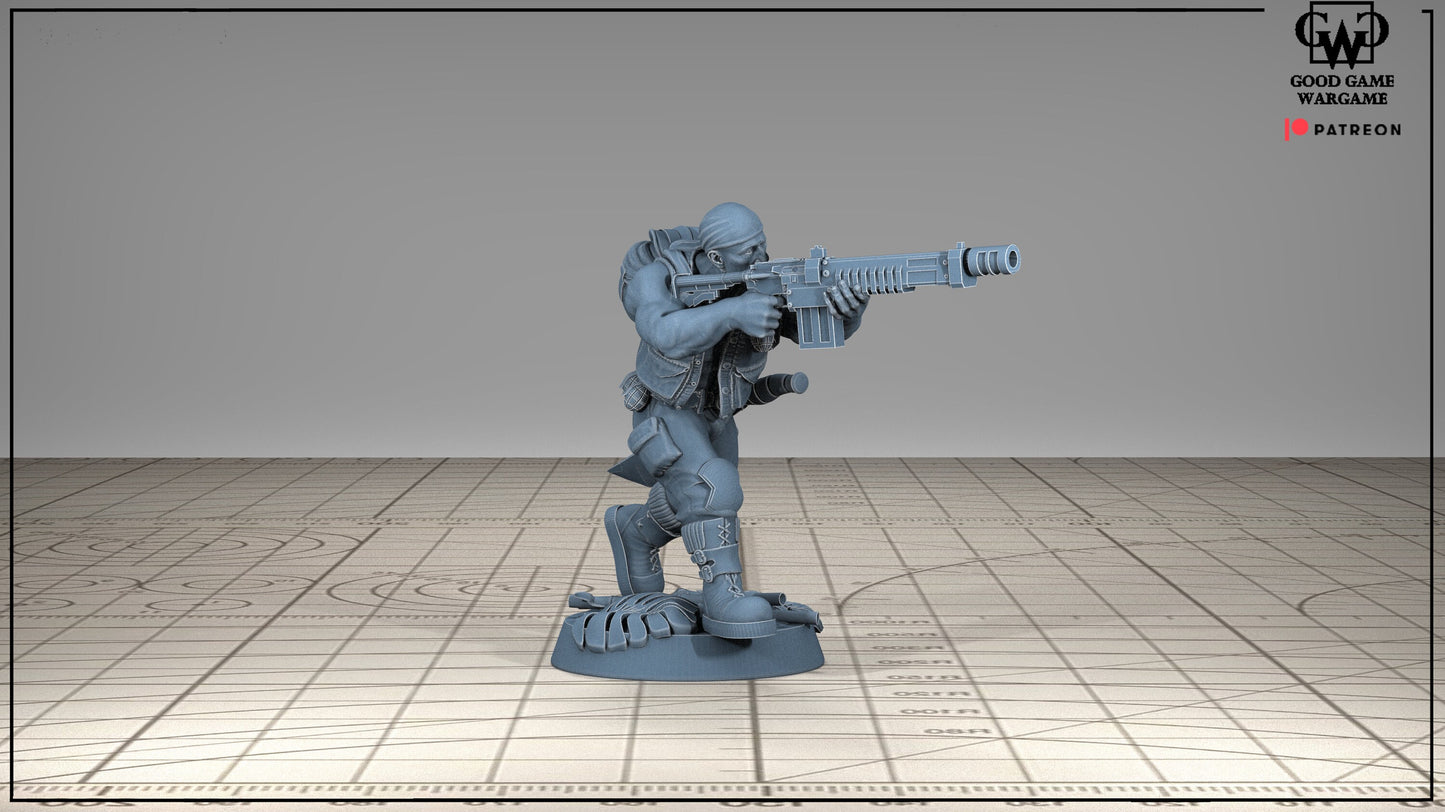 10 x Imperial Jungle Fighters of the Warrior Guard Division Squad 2 -Patrol Combat Korps Assembled -Militarum