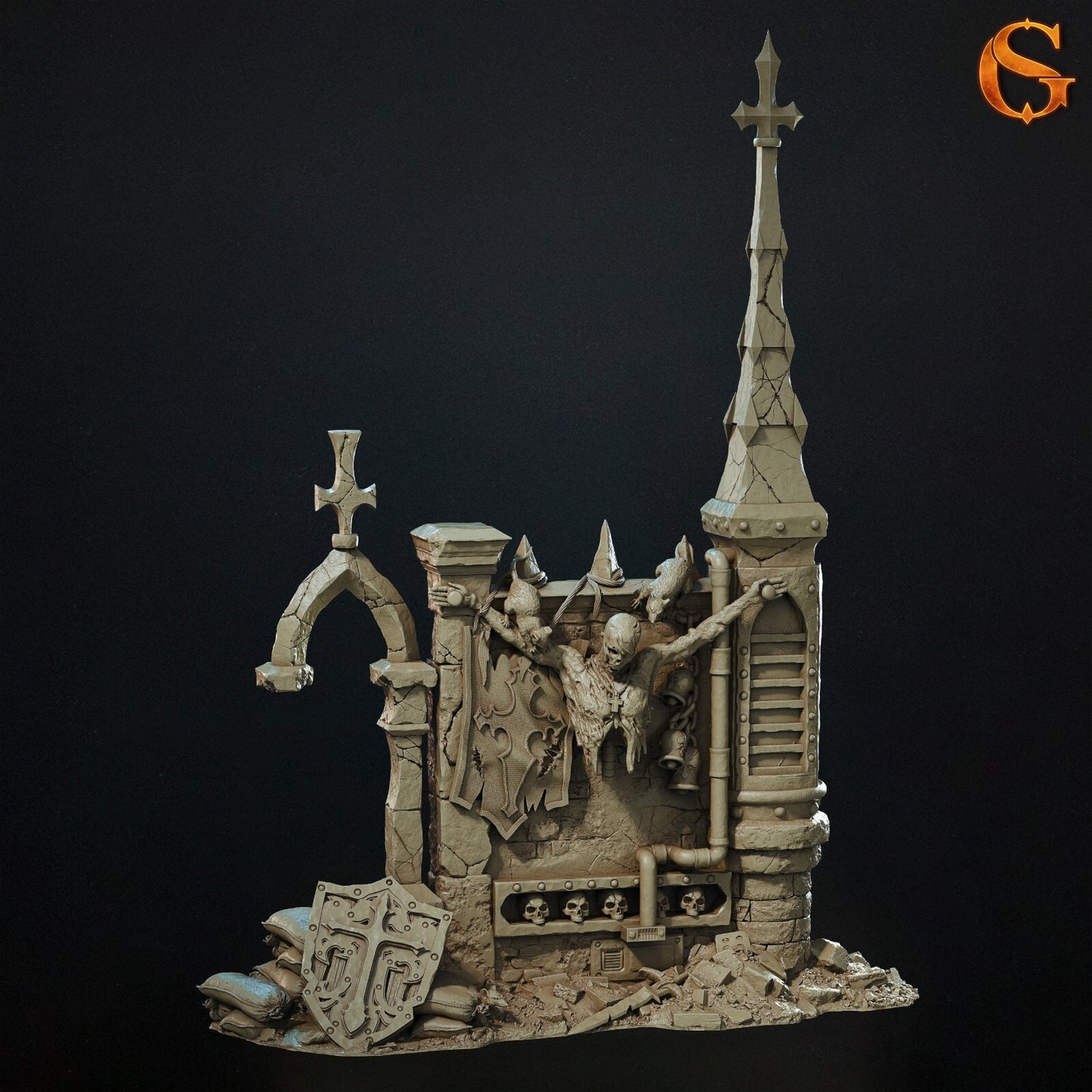 Small Shrine #1 Styled for Trench Crusade Scatter Terrain
