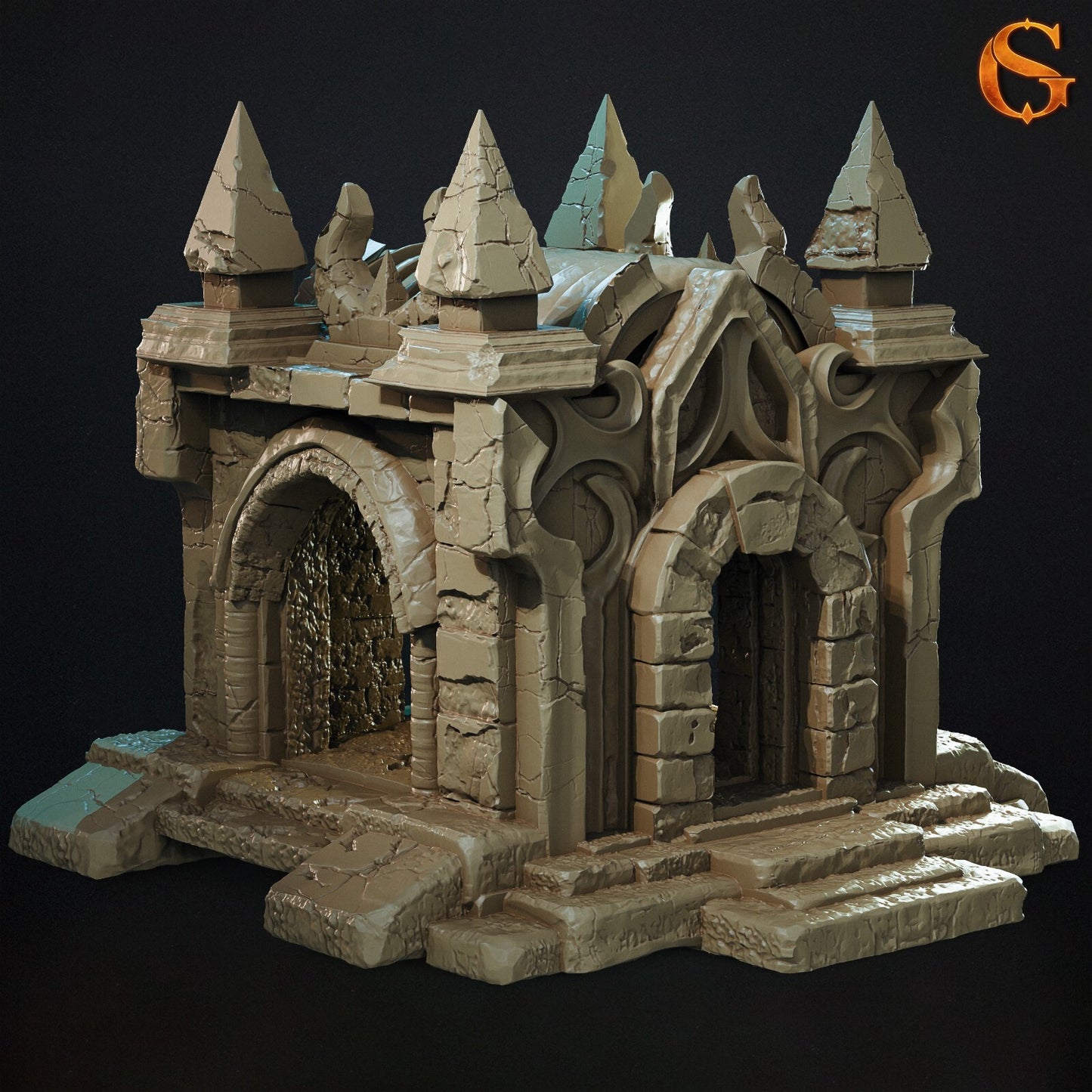 Heretic Temple Styled for Trench Crusade Scatter Terrain