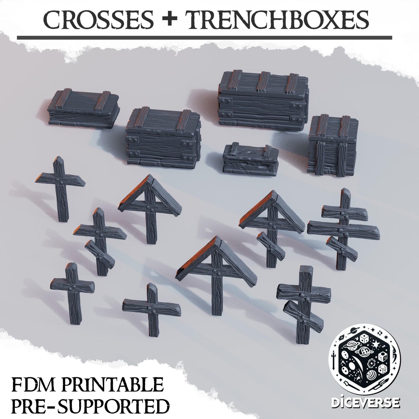50 x Crosses of the Crusade - Trench Crusade - Dice Verse