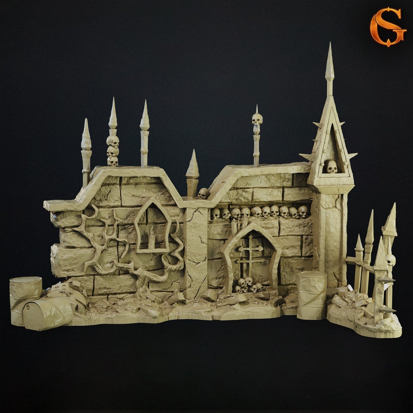 Scatter wall #4 Styled for Trench Crusade Scatter Terrain