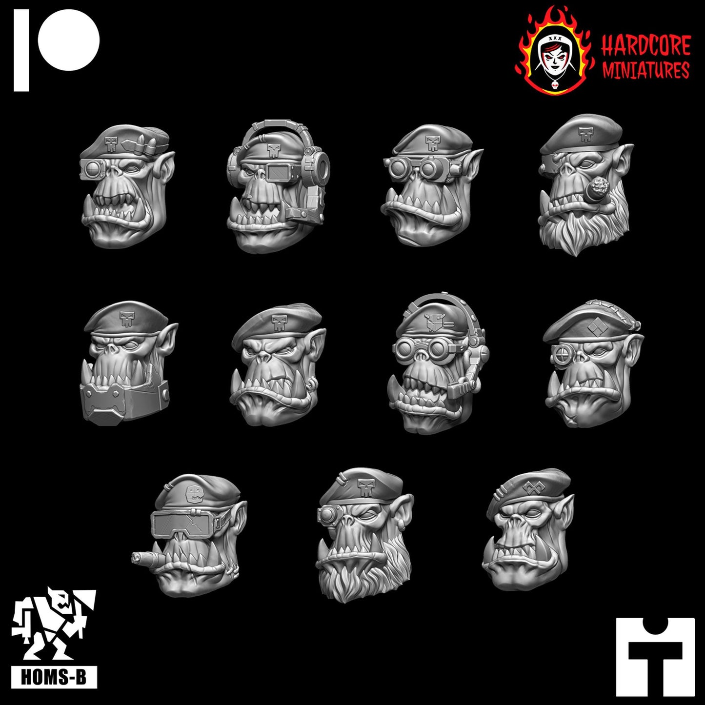 Space Brit Orcs Bits - Hardcore Miniatures - Modular Ork Boyz