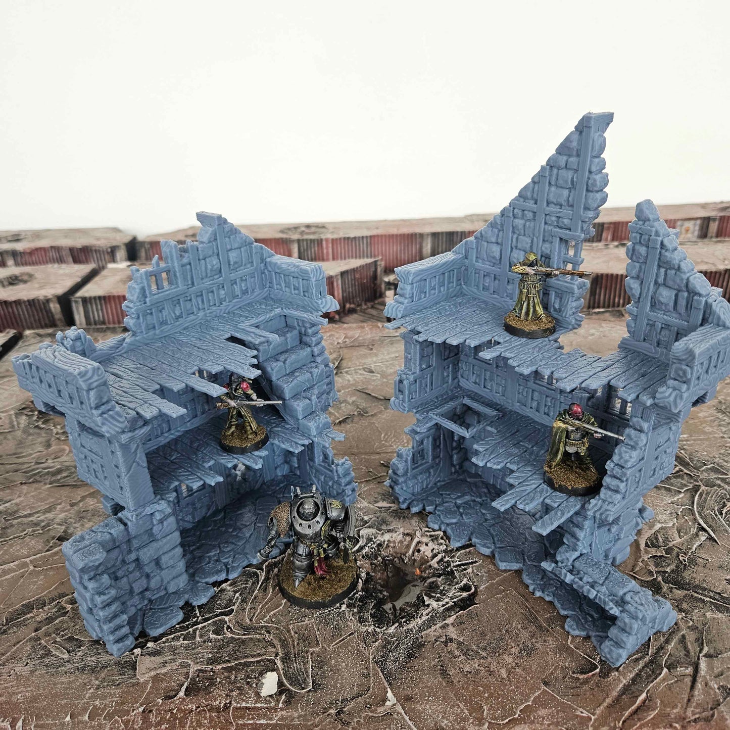 Large Ruined Building – Wargaming Scenery / Terrain - Tabletop Trench War - 28/32mm