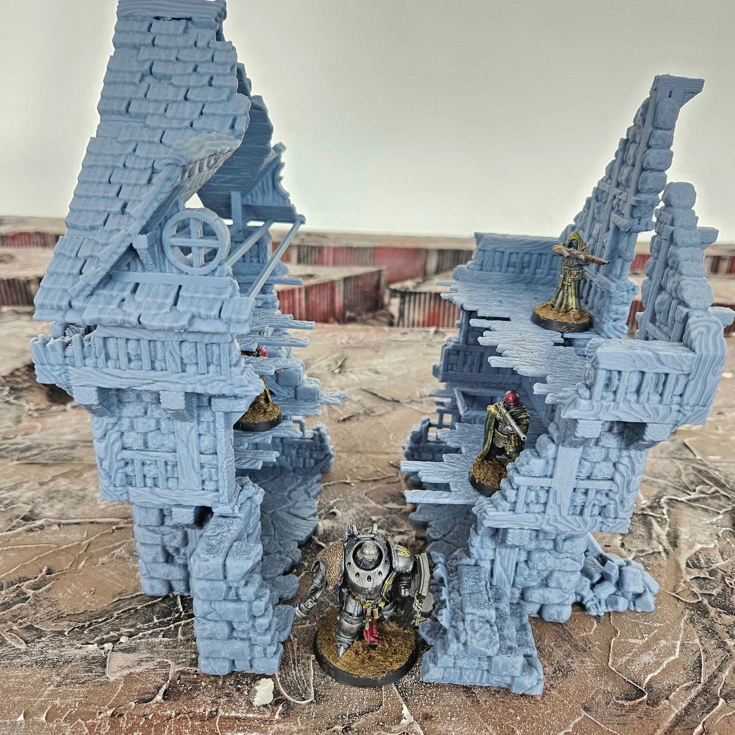 Large Ruined Building – Wargaming Scenery / Terrain - Tabletop Trench War - 28/32mm