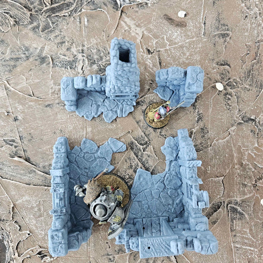 Small Building Ruins - Tabletop Gaming Wargaming Scenery - Compatible with Trench War