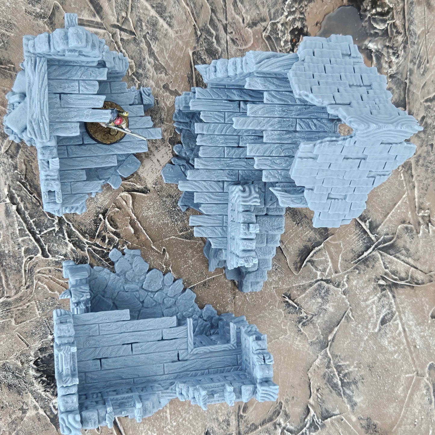 Ruined Townhouse –  FDM Scenery - Wargaming Scenery / Terrain - Tabletop Trench War -  28/32mm
