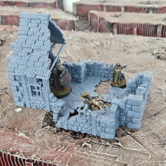 Small Ruined Building - FDM - Wargaming Scenery / Terrain - Tabletop Trench War -  28/32mm