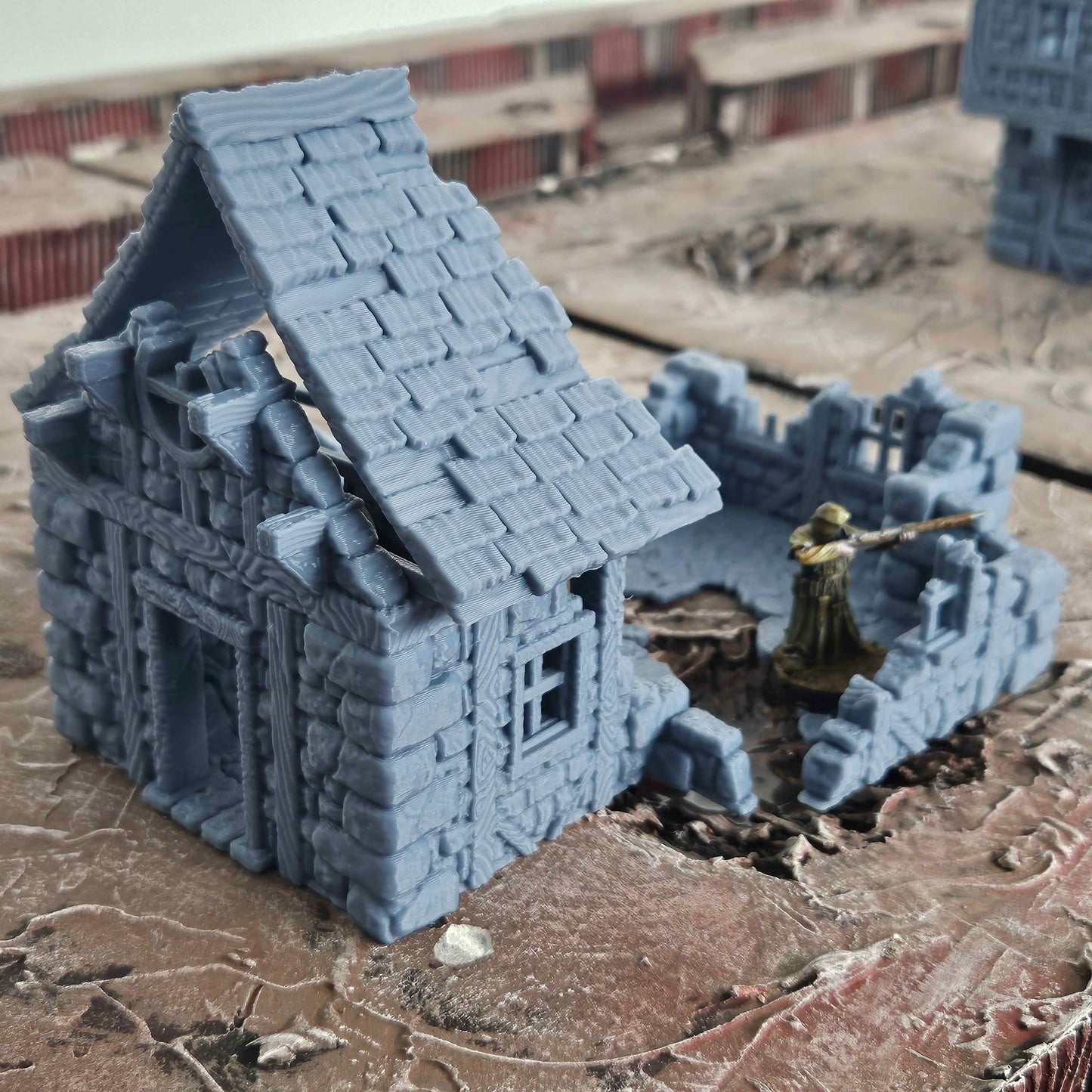 Small Ruined Building - FDM - Wargaming Scenery / Terrain - Tabletop Trench War -  28/32mm
