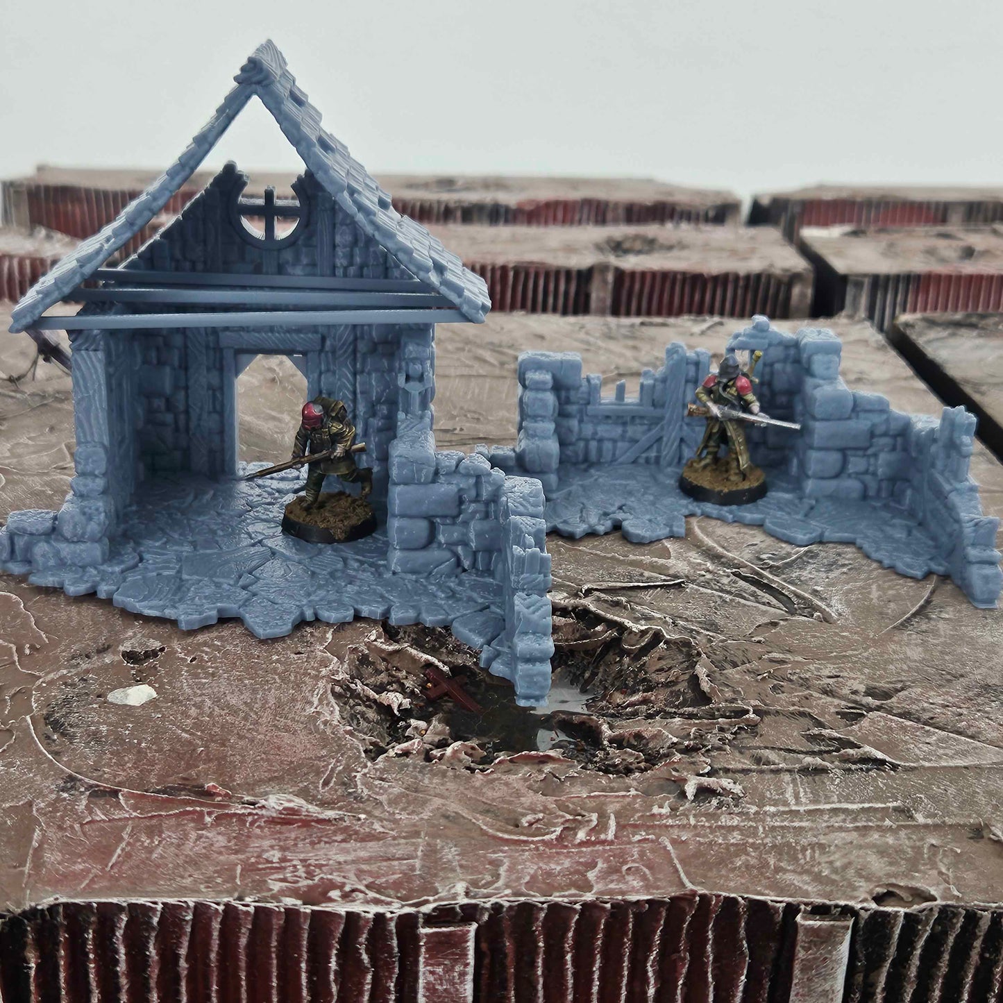 Small Ruined Building - FDM - Wargaming Scenery / Terrain - Tabletop Trench War -  28/32mm