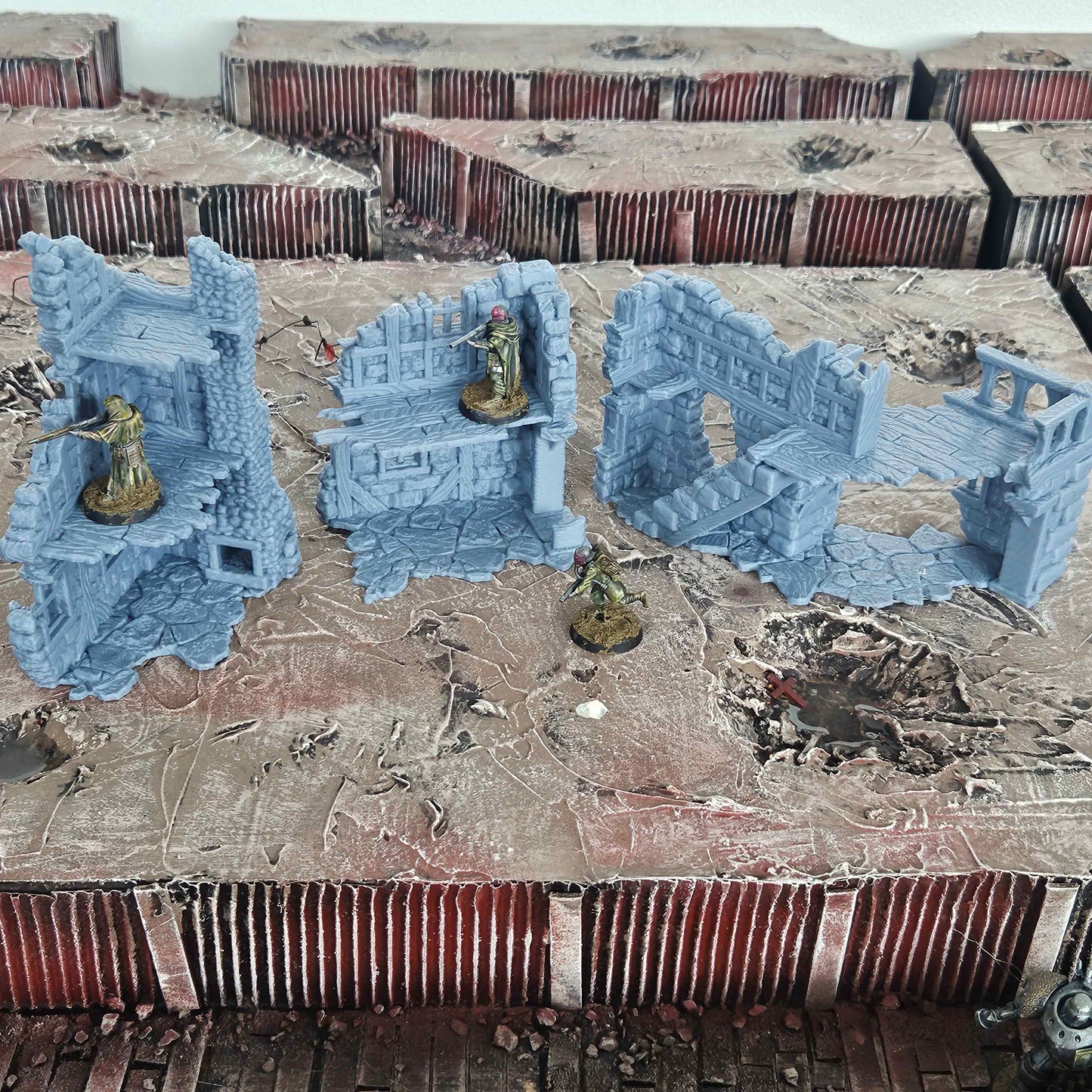 Large Ruined Building - FDM - Wargaming Scenery / Terrain - Tabletop Trench War -  28/32mm