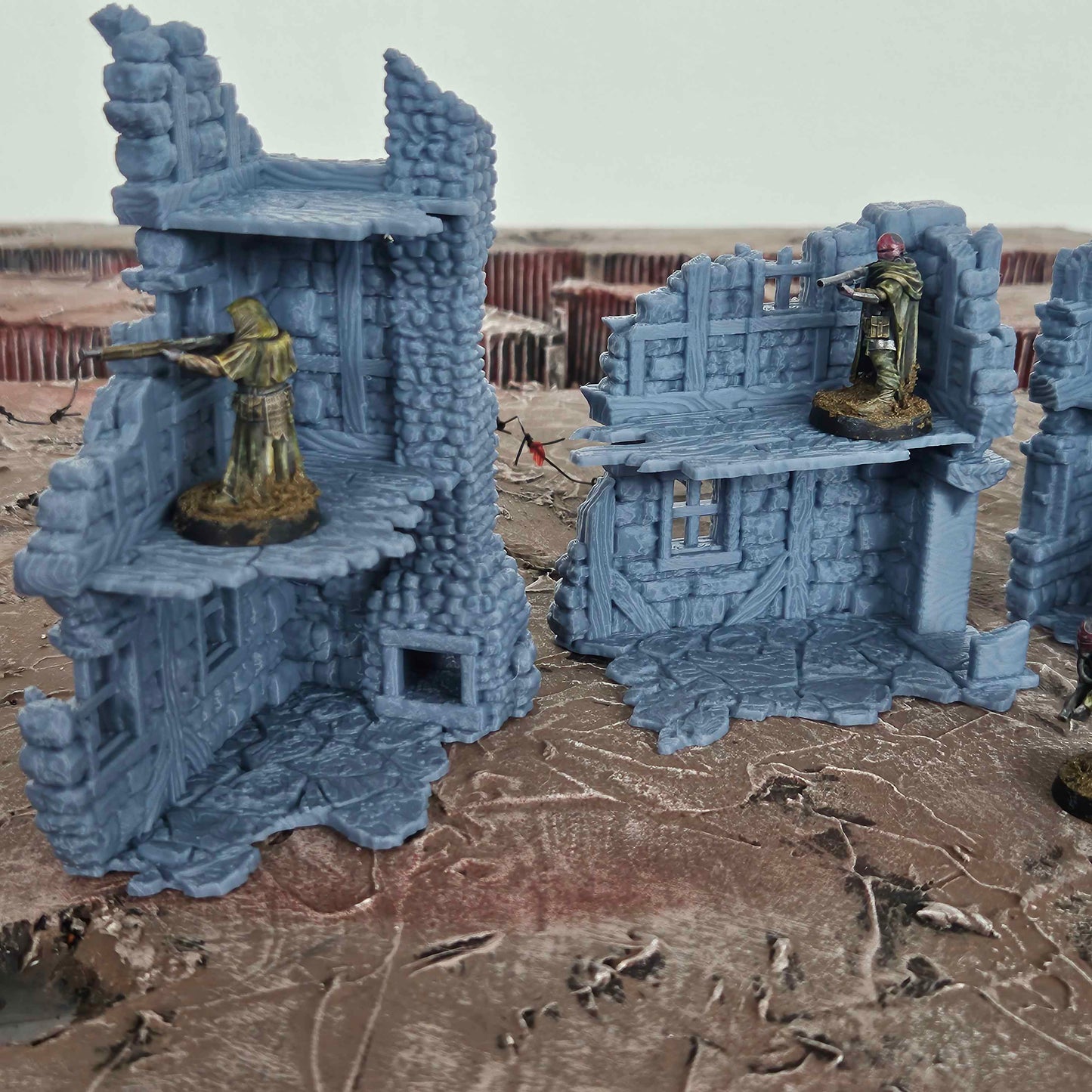 Large Ruined Building - FDM - Wargaming Scenery / Terrain - Tabletop Trench War -  28/32mm