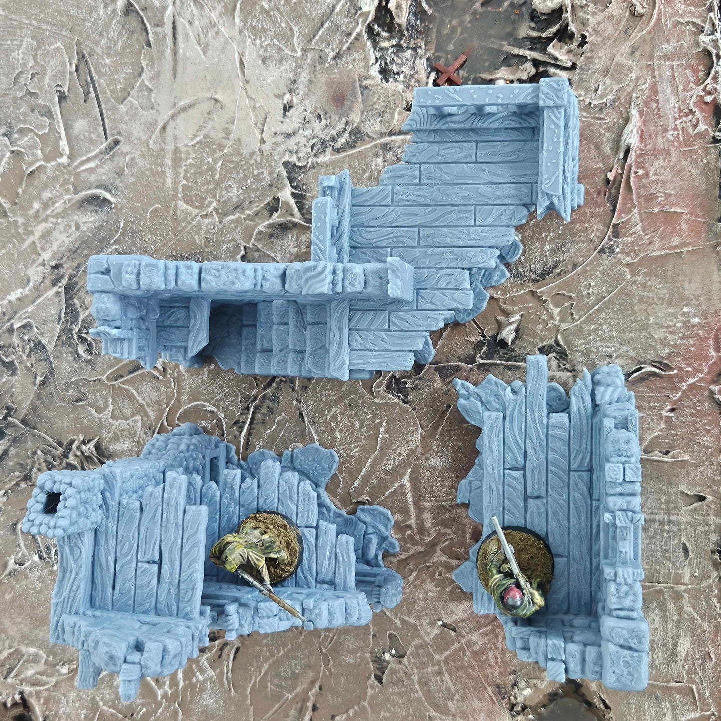 Large Ruined Building - FDM - Wargaming Scenery / Terrain - Tabletop Trench War -  28/32mm