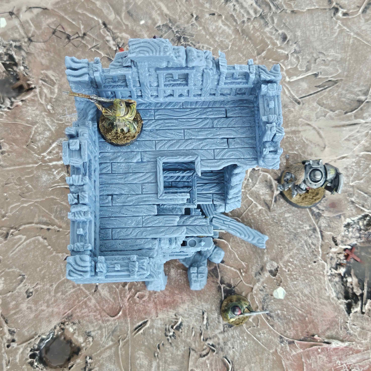 Large Ruined Tower – Wargaming Scenery / Terrain - Tabletop Trench War (28/32mm)