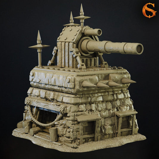 Triple Cross Gun Bunker Styled for Trench Crusade Scatter Terrain