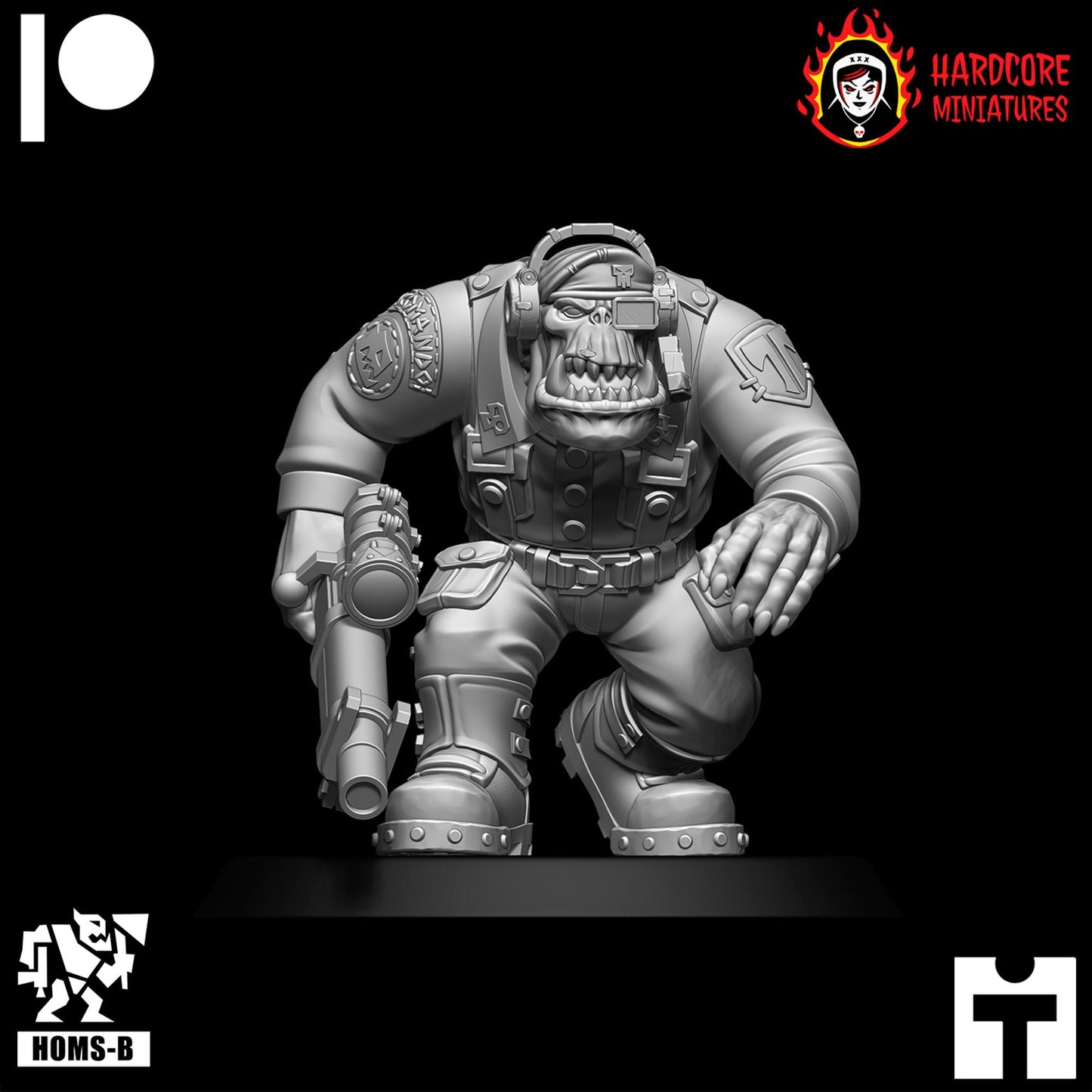Space Brit Orcs Kommandoz Special Weapons - Hardcore Miniatures - Modular Ork Boyz