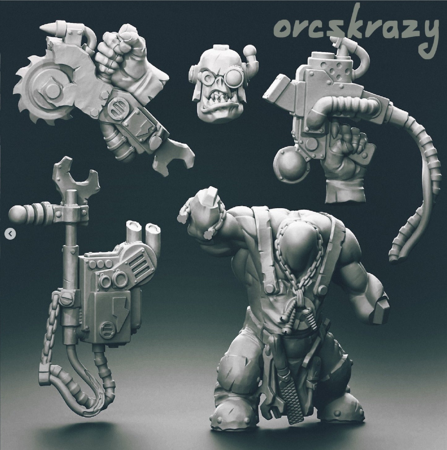 MekBoy TekBoy Mechboy Tech of the Mech Ork Mechanic - OrksCrazy - Orkaz Orcs Gobbo