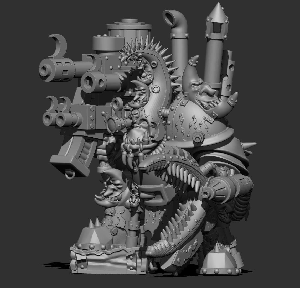 Nazdread - Orc Warboss - Sci-Fi Orks - Trollett Orc Ork Boy Model