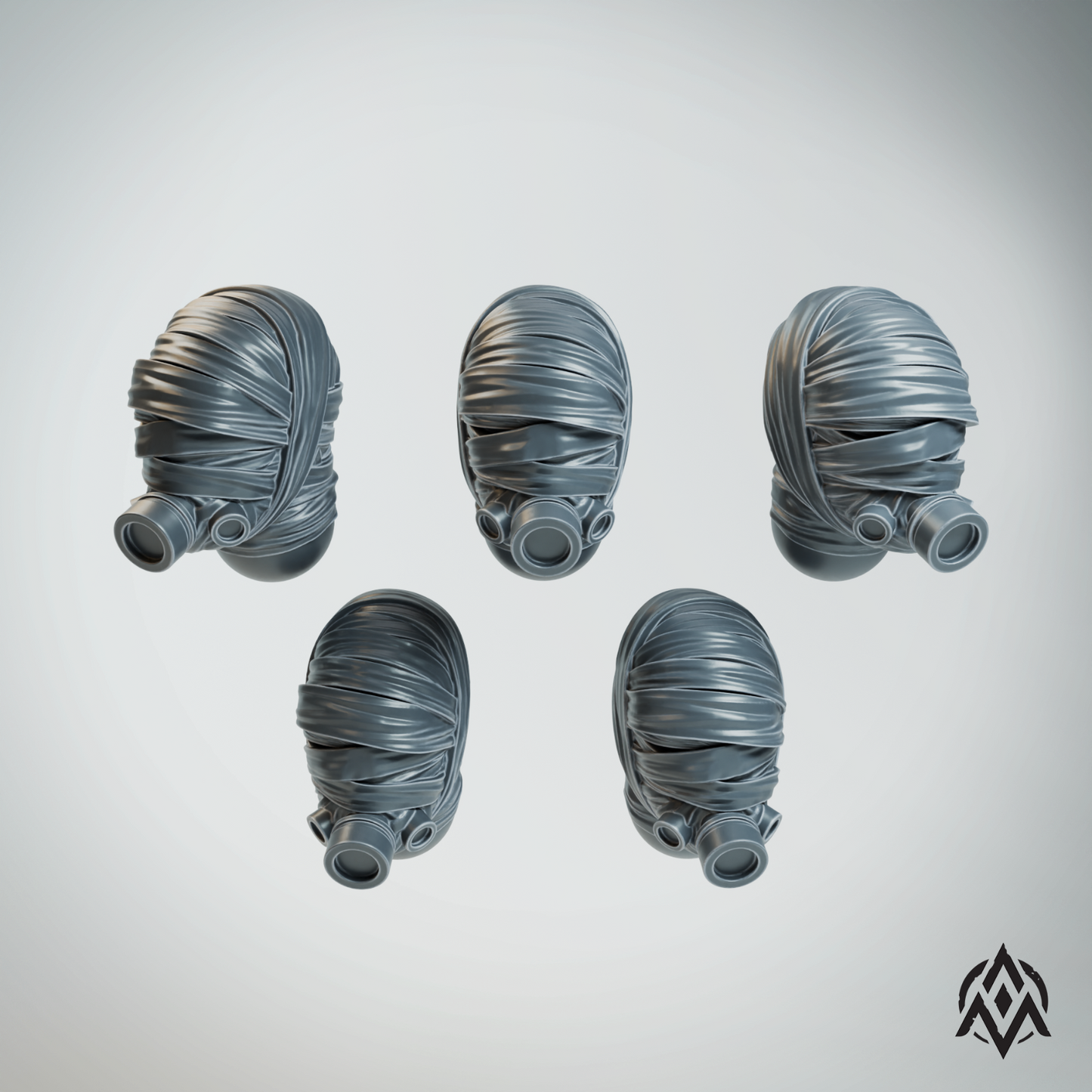 20 x bandaged heads - scaled for Trench Crusade