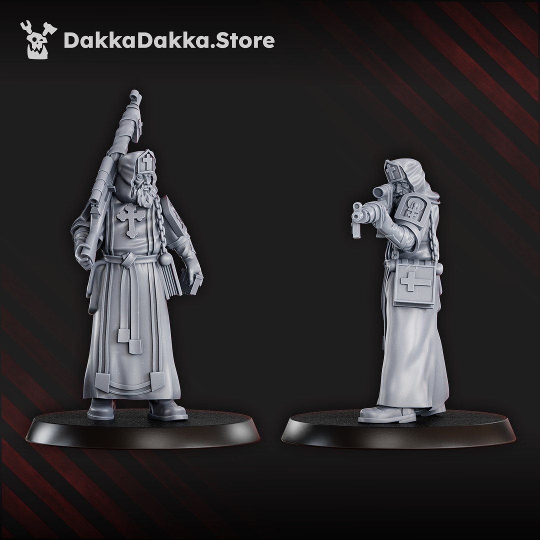 Sniper Priest - 2 variations -  New Antioch -  Perfect for Trench Crusade Tabletop Game - Steel Union -