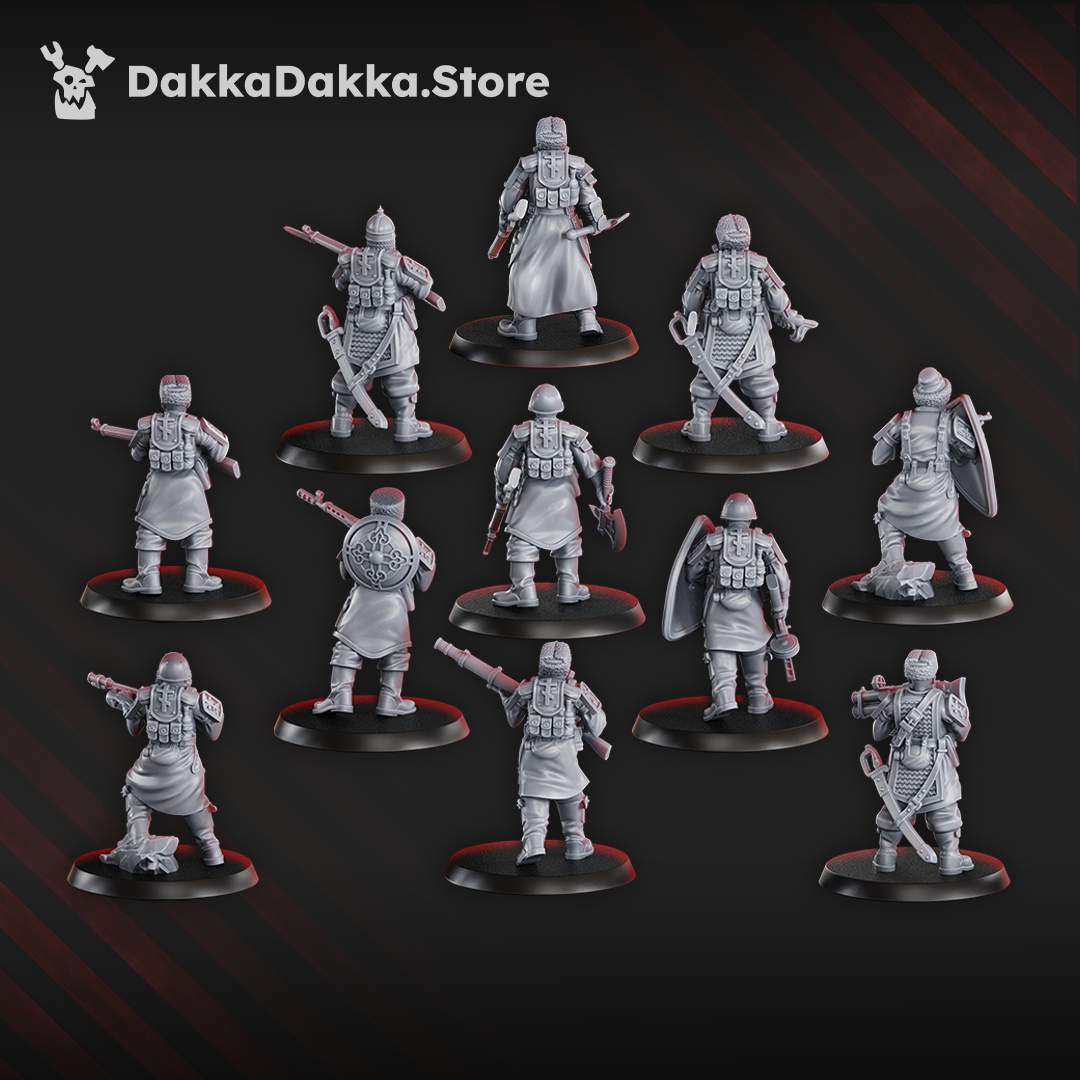 Red Druzhina Squad / Yeoman - Steel Union / New Antioch Proxy by Dakka Dakka - Trench Crusade Proxies