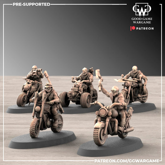 5 x Cult of the Stealers of Genes - Cavalry Bikers of War