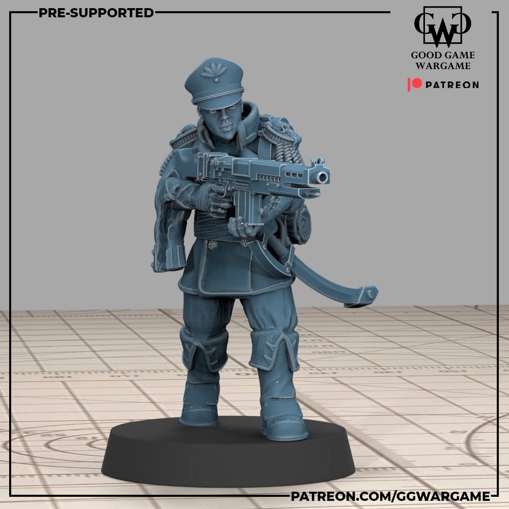 11 x Female Womens Imperial Fighters of the Warrior Guard Division- Patrol Combat Korps Assembled