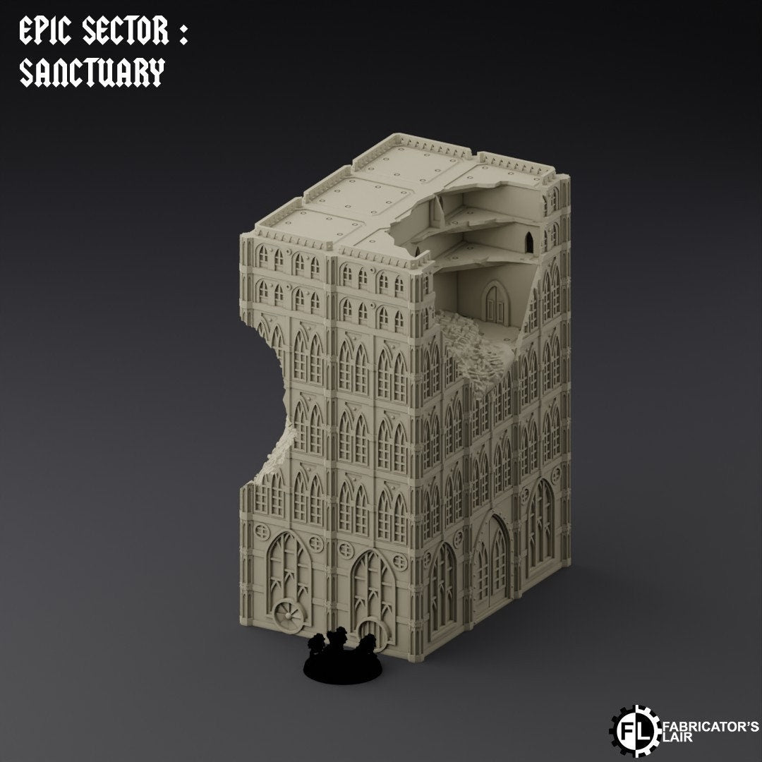 Ruined City Large Building Scatter Terrain - Epic Scale -
