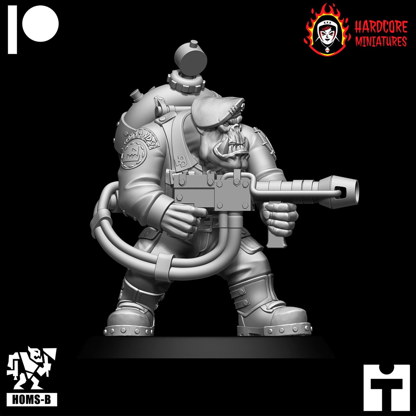 Space Brit Orcs Kommandoz Special Weapons - Hardcore Miniatures - Modular Ork Boyz