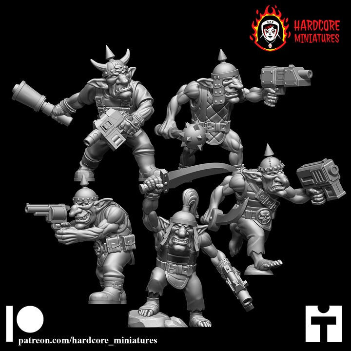 10 x Retro Gobbos - Goblins - Orcs Orks Orkaz Boyz Gretchin Runtherd