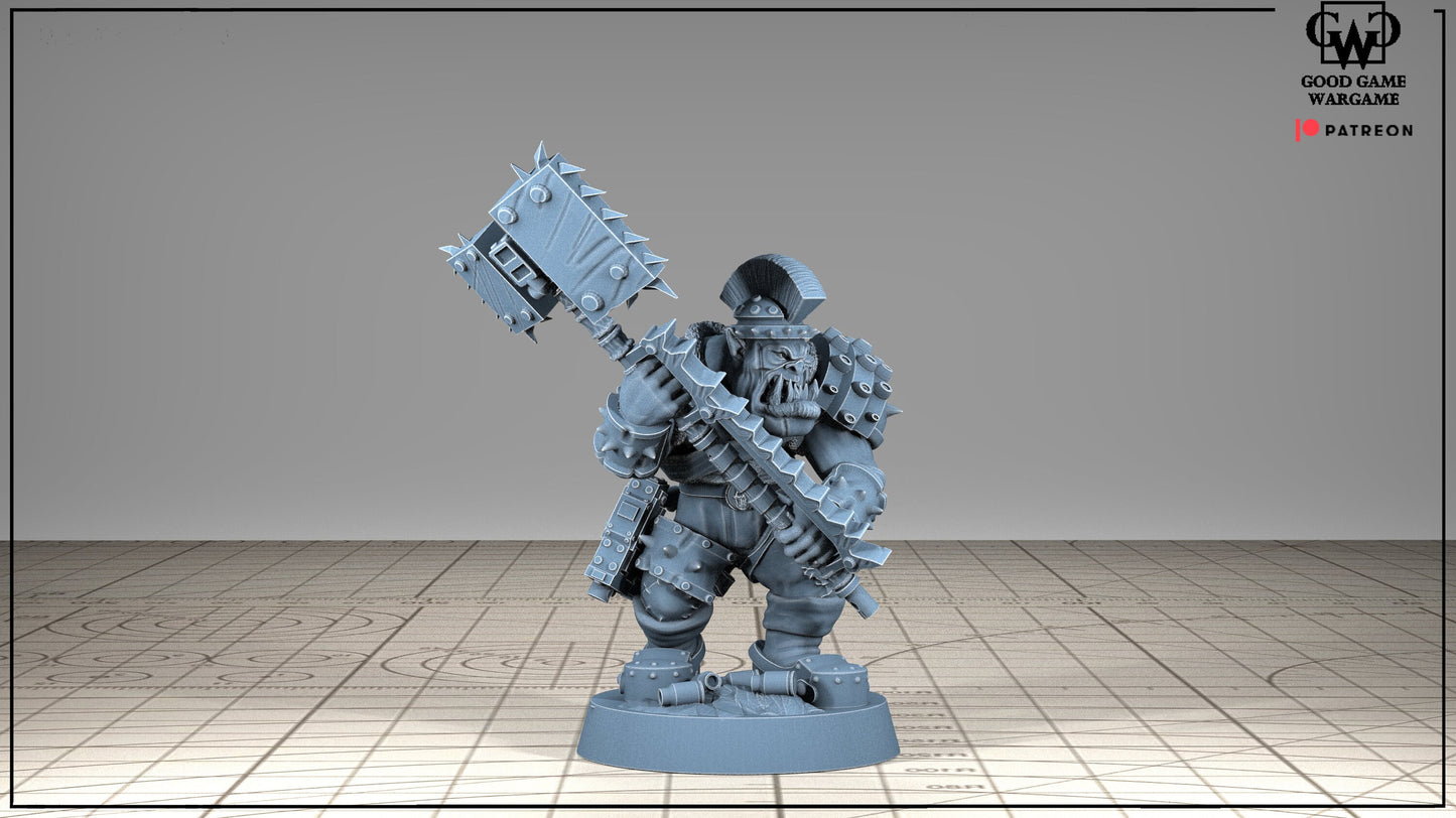 10 x Orkaz Ork Orc Boyz Big Tootha - Nobz Nob, Shoota Boys - Patrol of Combat, Team Kill, Snagg - Squad 3