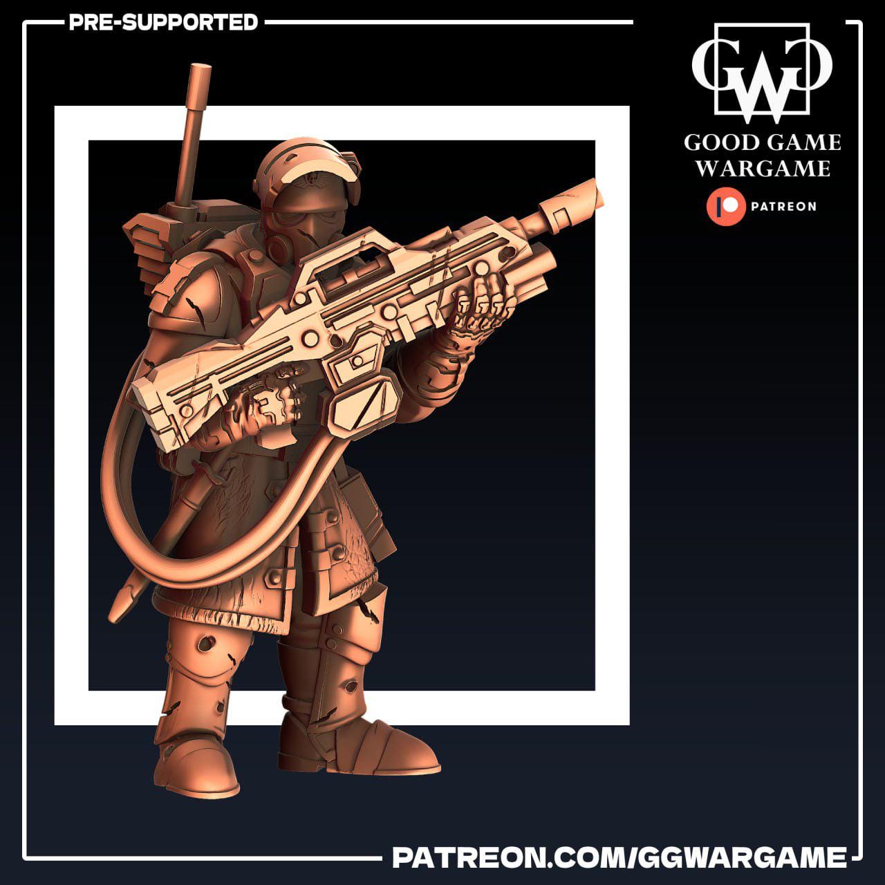 Steel Legion Squad Battle Damaged - Imperial Division Guard Militarum