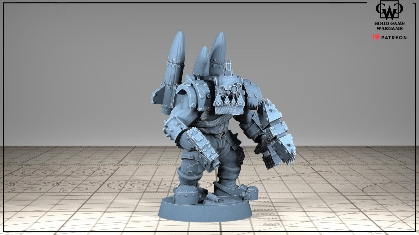 10 x Orkaz Ork Orc Boyz Big Tootha - Boyz that Fly through the Storm - Jetpacks