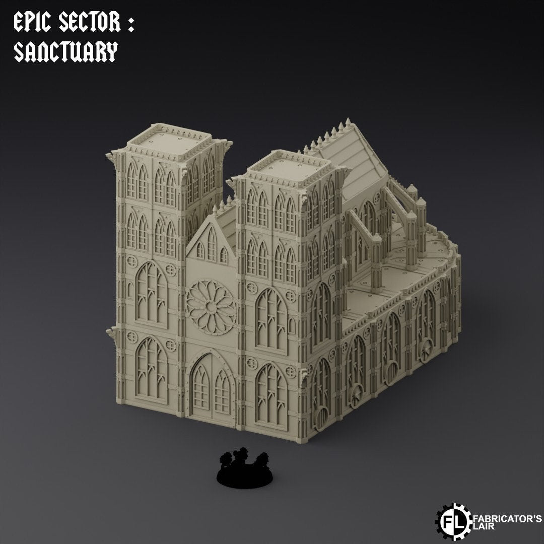 Ruined City Large Building Scatter Terrain - Epic Scale - Imperialis Legions - Titanicus
