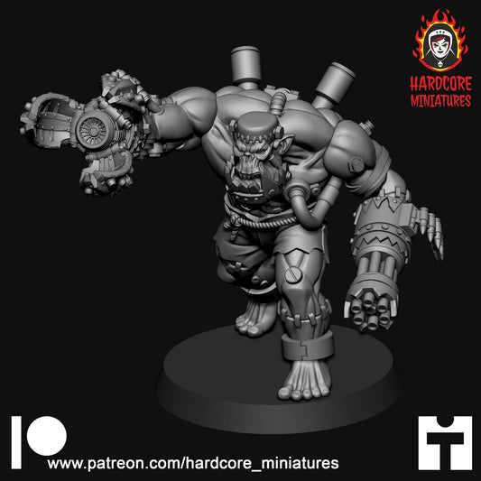Frankenork Space Orc of the Skull Gang - Orkaz Ork Orc Boyz Big Tootha - Nobz, Shoota Boys - Patrol of Combat - Hardcore Miniatures