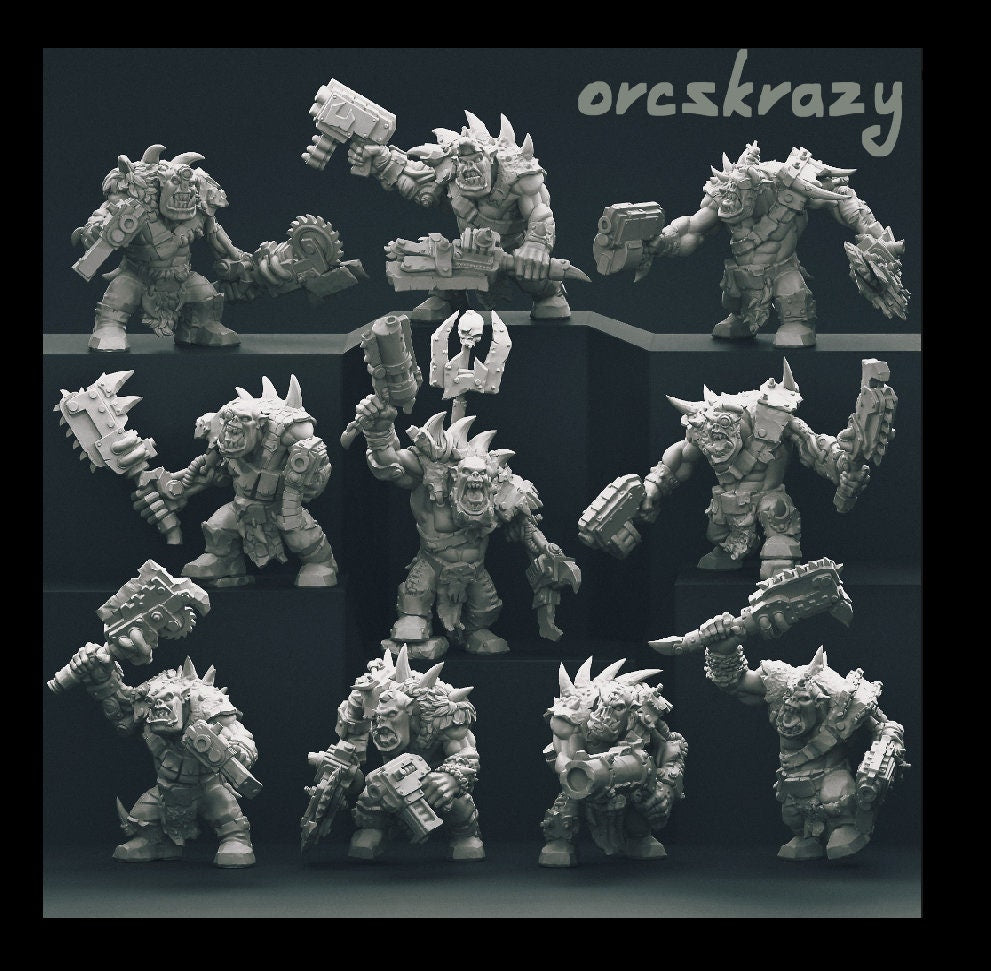 10 x Savage Ork Beast Boys - Ork Orkaz Orc - OrcsKrazy